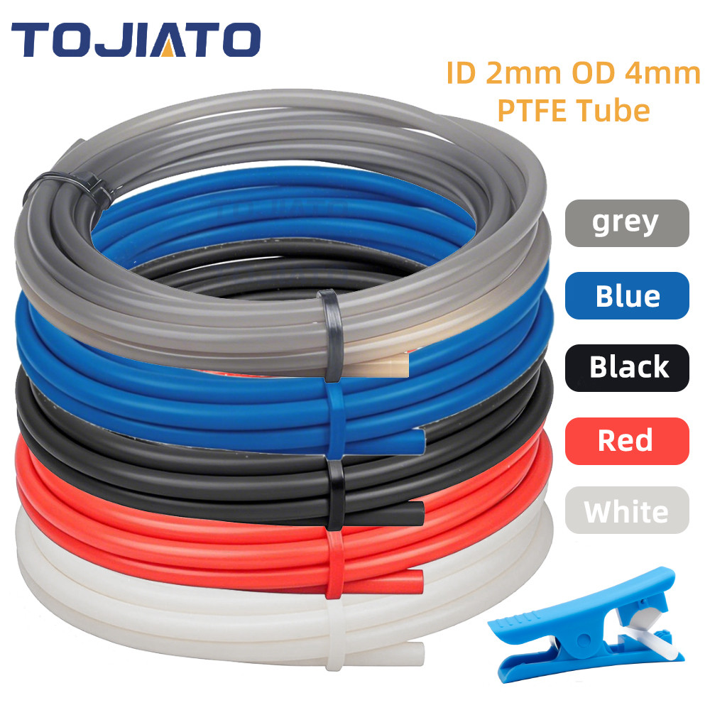 1/2/4M 3D เครื่องพิมพ์ PTFE หลอด Bowden Extruder J-head V5/V6 Hotend 1.75 มม.เส้นใย ID2 มม.OD4 มม.Te