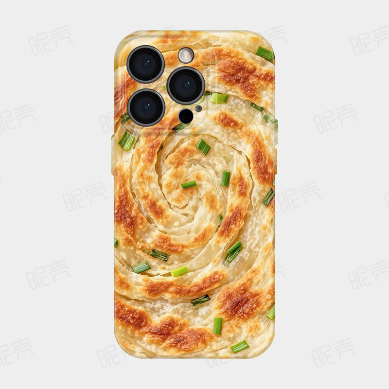[Scallion Pancake] เคสนิกเกิล Original Gourmet รูปแบบสร้างสรรค์ไม่มีชนเหมาะสําหรับ Apple 17promax เค