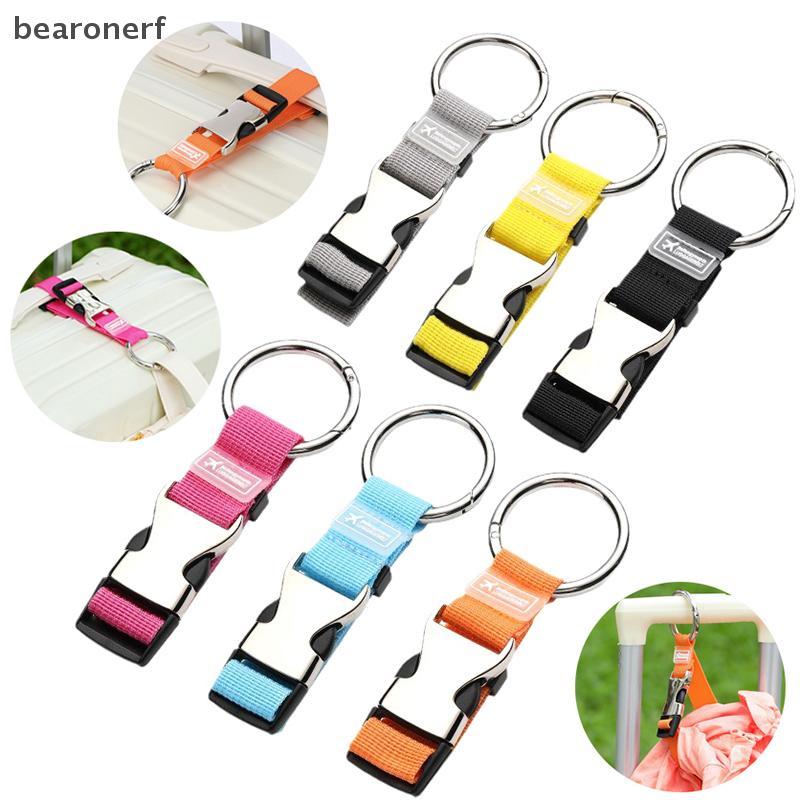 Bearonerf] 1 ชิ้นสายรัดกระเป๋าเดินทางสําหรับกระเป๋าเดินทางโลหะฤดูใบไม้ผลิคลิปไนลอนปรับกระเป๋าเดินทางเข็มขัดกระเป๋าเดินทางเข็มขัดสําหรับพกพากระเป๋าตะขอสายใหม่