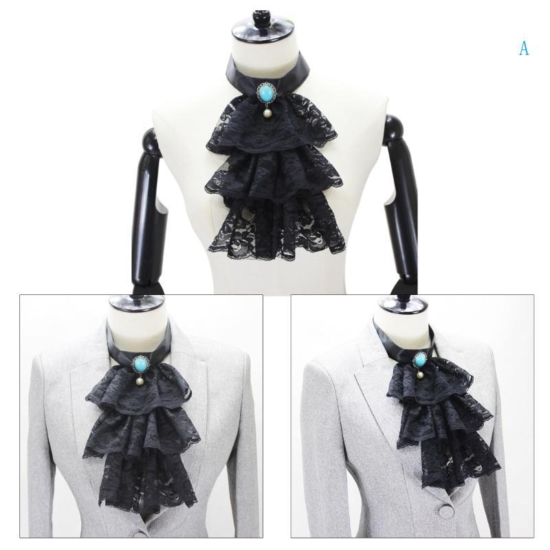 เนคไทจับอตสไตร์มพังค์ สไตล์โคลอนIAL สำหรับคอสเพลย์ อุปกรณ์เสริมวิกตอเรีย คอที่ถอดออกได้