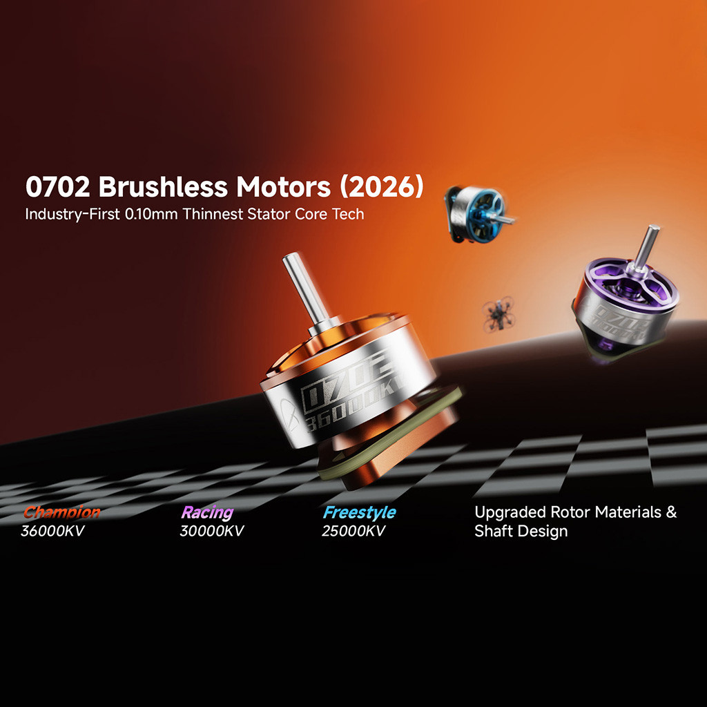 BETAFPV 2026 0702 1S มอเตอร์ไร้แปรง Champion 36000KV / Racing 30000KV / Freestyle 25000KV 1.0 มม.เพล