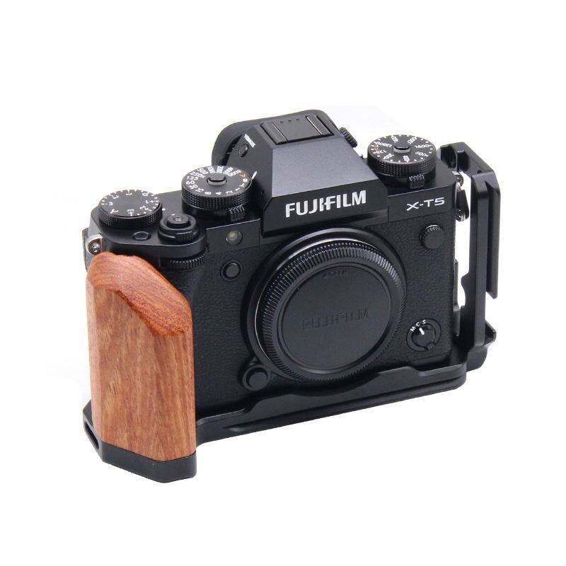 เหมาะสําหรับ Fuji X-T5 Micro Single XT5 แนวตั้ง Shot Quick Release แผ่น L-Shaped ฐานไม้เนื้อแข็ง Han