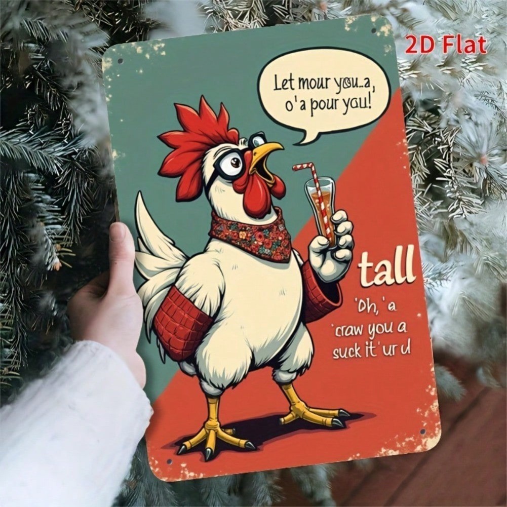 HELLOYOUNG Vintage 2D โลหะแบนป้ายเหล็ก Wall Art Decor สําหรับ Home Kitchen Office Get Over It 7.8x11