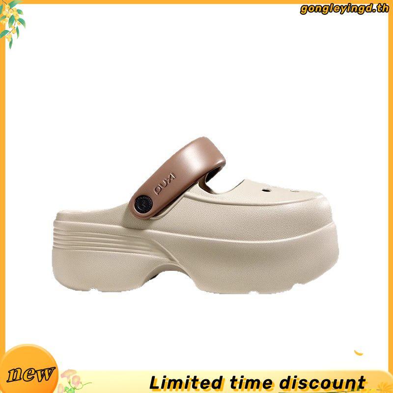 PUXI Cloud Cake รองเท้าแตะสไลด์ผู้หญิง EVA รองเท้าหัวโต กลางแจ้ง รองเท้าแตะกันลื่น แฟชั่น รองเท้าชาย