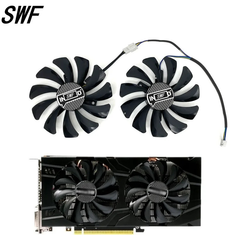 ใหม่ 2 ชิ้น/ล็อต 85 มม.P106 GTX 1060 Cooler พัดลม DC 12V 4Pin พัดลมเปลี่ยนสําหรับ INNO3D GeForce GTX