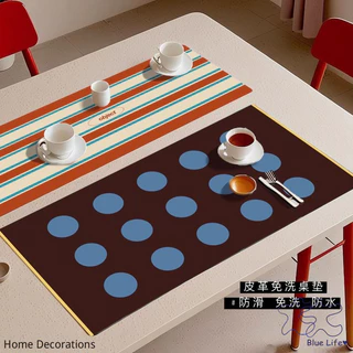 Bauhaus สไตล์ Placemat พรีเมี่ยมกันน้ํา Oilproof หนังบนโต๊ะอาหาร Mat โต๊ะกาแฟโต๊ะ Decor Mat