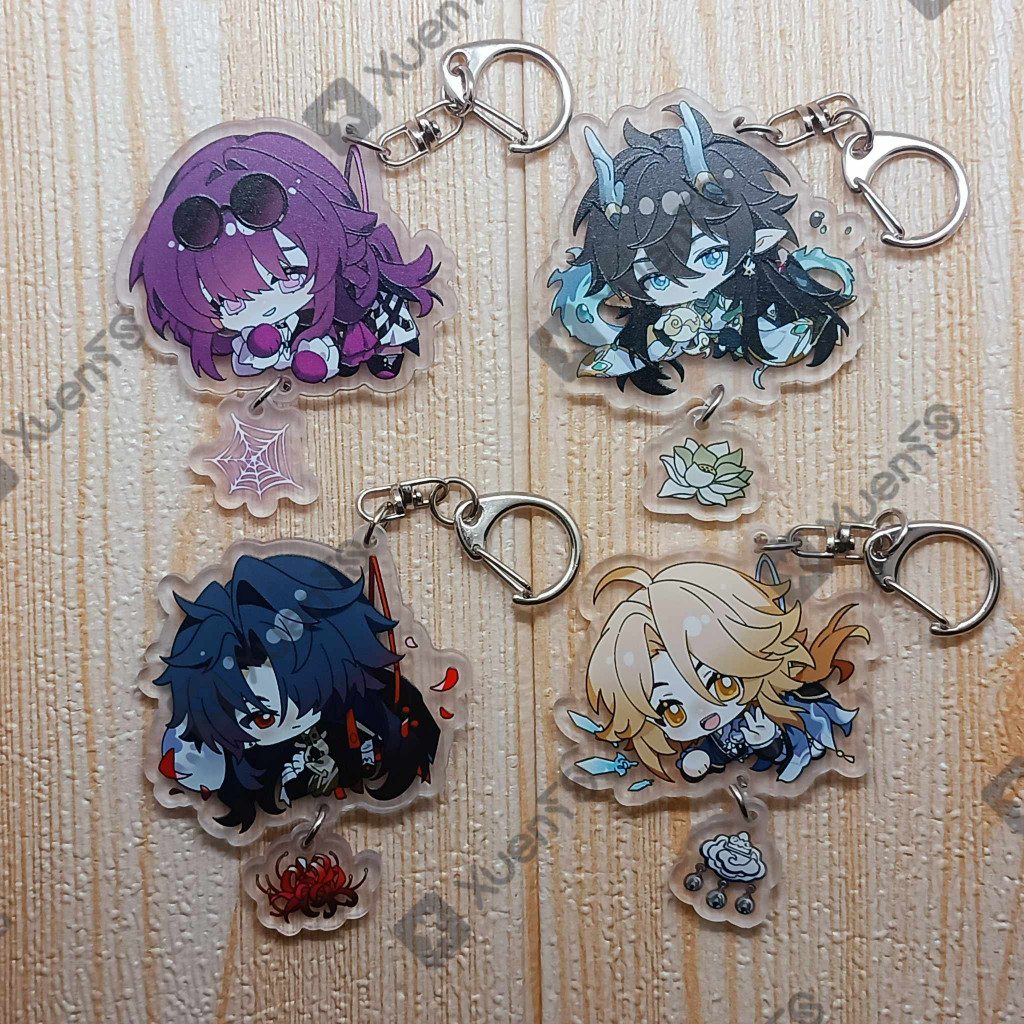 [คลังสินค้าพร้อม]Honkai Star Rail ตัวละครพวงกุญแจอะคริลิคพวงกุญแจ Kafka JingYuan Blade Series F 内