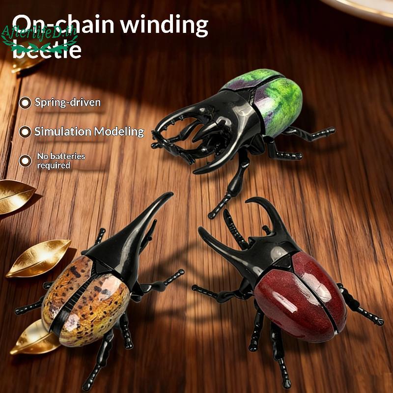 AF 1/3 ชิ้นจําลองสัตว์โต๊ะตกแต่งบ้านอุปกรณ์เสริมเลเซอร์ Dazzle Clowork Big Beetle รุ่นที่ไม่ซ้ํากันเ