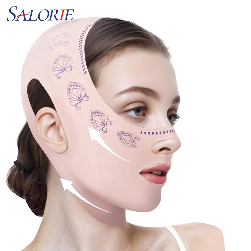 Salorie Jawline Shaper สายรัดคางสําหรับการนอนหลับหน้ากาก V-Line แบบใช้ซ้ําได้สําหรับผู้หญิงหน้ากากยก