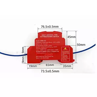 WISHAHA เครื่องดับเพลิงอัตโนมัติ, อุปกรณ์สารหน่วงไฟในครัวเรือนแบบ Dual-line, อุปกรณ์ดับเพลิงราง DIN บนมลภาวะ