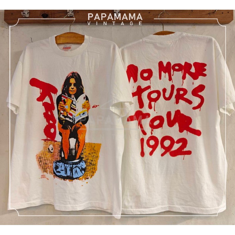 [ Ozzy Osbourne ] no more tours tour 1992 Vintage 90s Made in USA เสื้อวินเทจ เสื้อทัวร์ วงร๊อค papamama vintage shirt