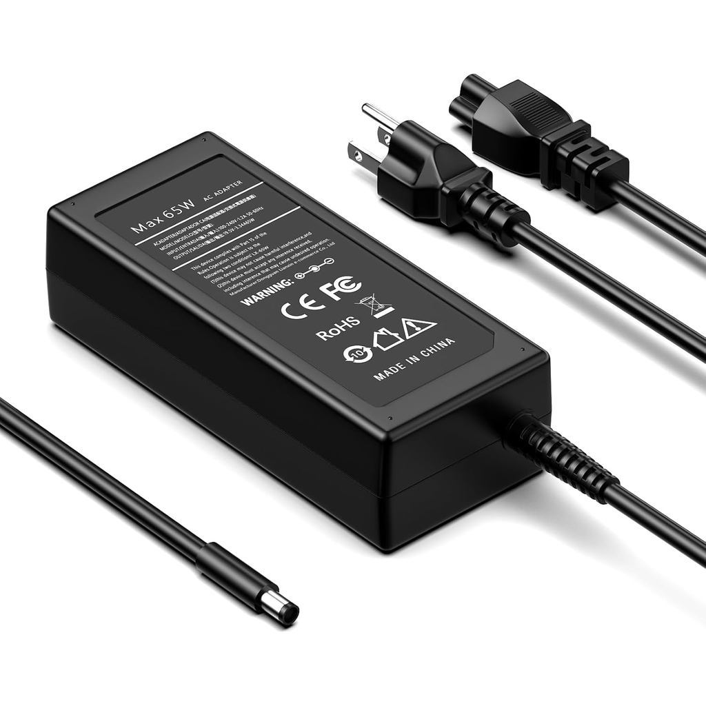 65W อะแดปเตอร์ AC เข้ากันได้กับ Dell 14 15 16 DC14250 DC15250 DC16256, Pro 14 16 PC14250 PC16250, In
