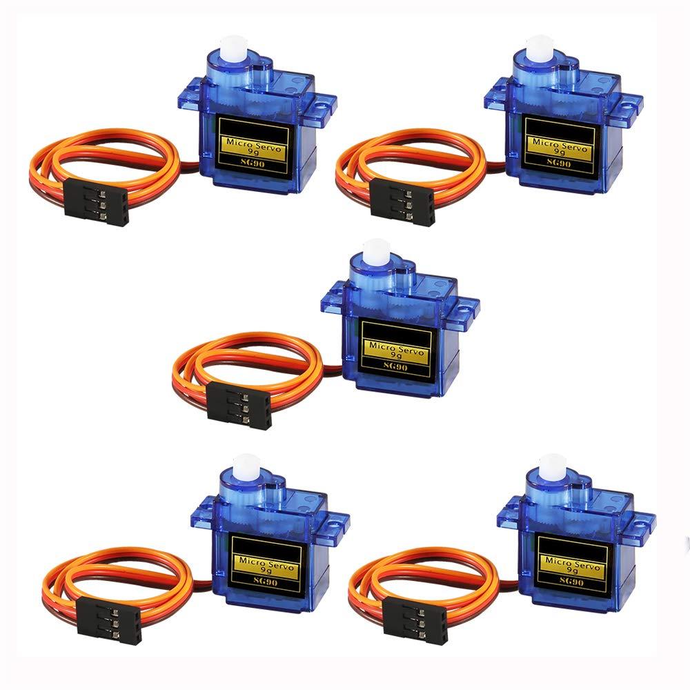 5 ชิ้น SG90 Micro Servo มอเตอร์ Mini SG90 9g Servo Kit ใช้งานร่วมกับ RC เฮลิคอปเตอร์เครื่องบินรถเรือ