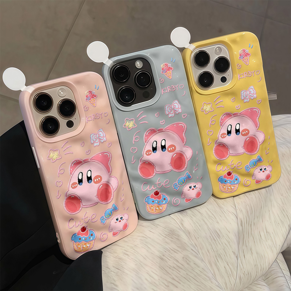 ของมาใหม่ เคสสำหรับไอโฟน12 ดาวkb ตุ๊กตา สีชมพู เคสนิ่มครอบอุกกาบาต For IPhone17 16 11 12 13Pro MAX 14 15PLUS XR XS 6/7/8