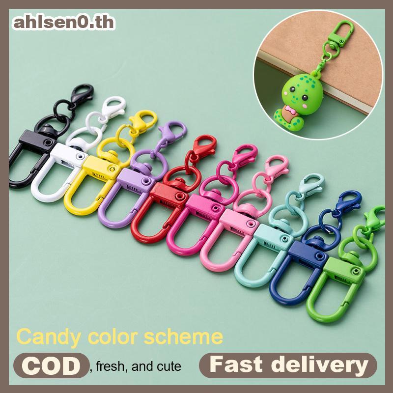 Ahlsen0 10 ชิ้นสีพวงกุญแจจี้กุ้งก้ามกราม Matel Clasps สําหรับเครื่องประดับ DIY ทําพวงกุญแจสุนัข Bule อุปกรณ์เสริม th