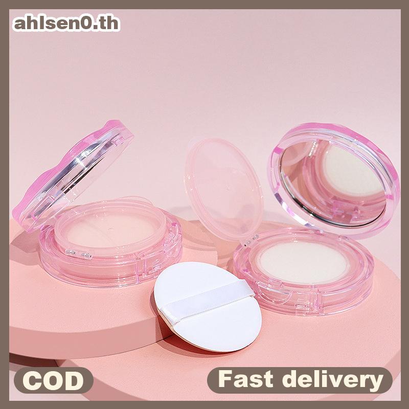Ahlsen0 12g Empty Air Cushion Puff กล่องเครื่องสําอางแบบพกพาแต่งหน้าคอนเทนเนอร์แป้งฟองน้ํากระจกสําหร