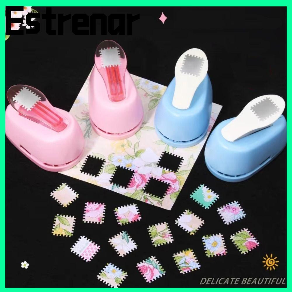 แสตมป์ลายนูน|Embosser DIY Crafts Stamp Border Punch,ประณีตแบบพกพา Handmade Stamp Shape Punch