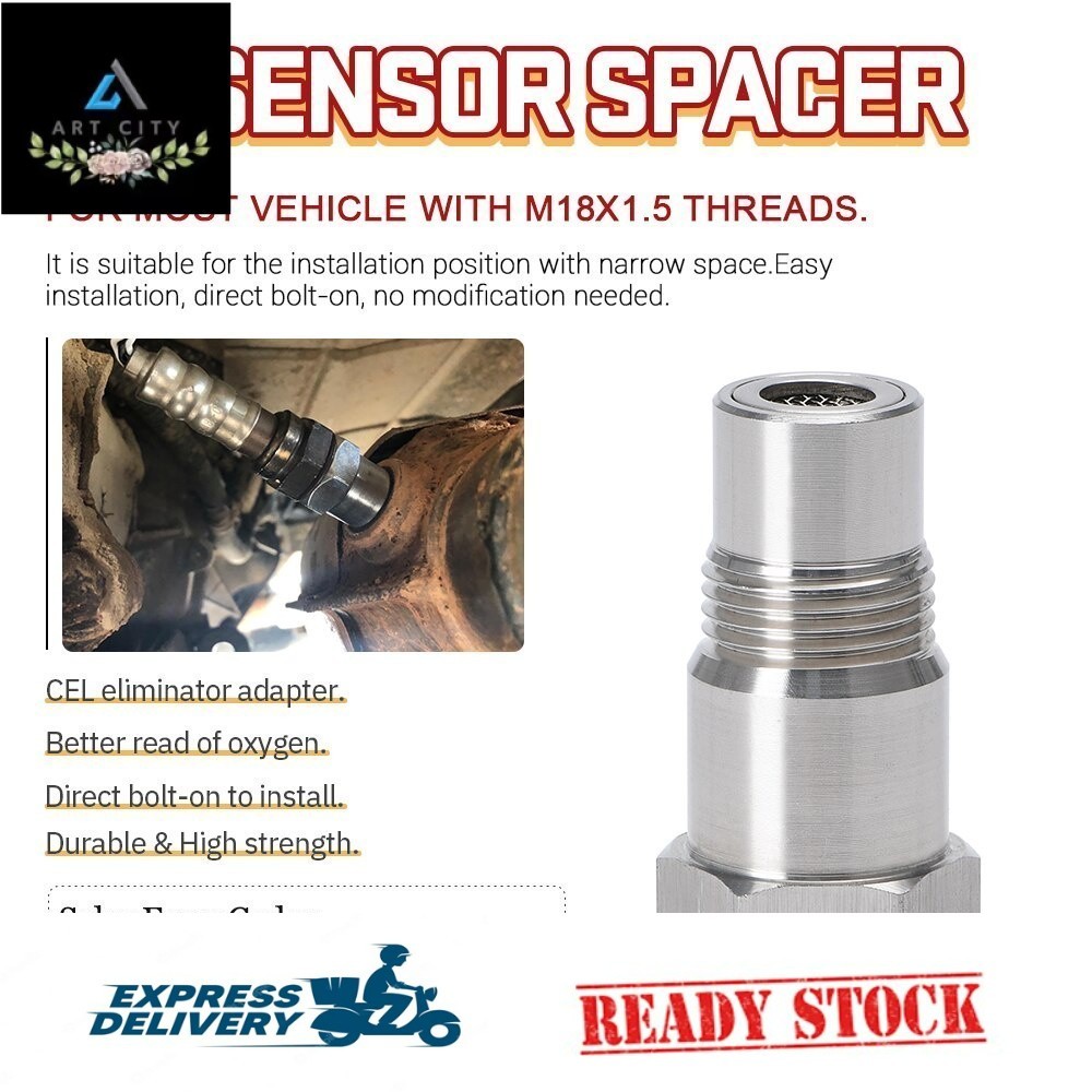 พร้อม Catalyst Car CEL Fix Check Engine Light Eliminator Adapter Oxygen M18X1.5 O2 Sensor Universal