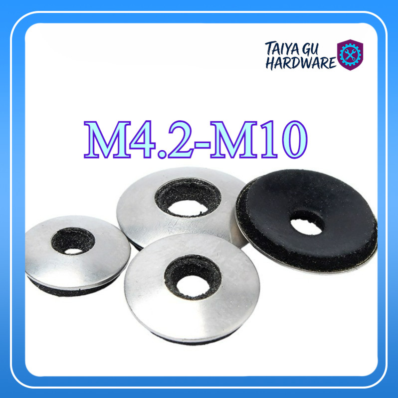 304 ปะเก็นคอมโพสิตสแตนเลส, ปะเก็นปิดผนึกกันน้ํา, สกรูแตะตัวเองเจาะยางหาง EDPM ปะเก็น M4.2M4.8/M5.5/M