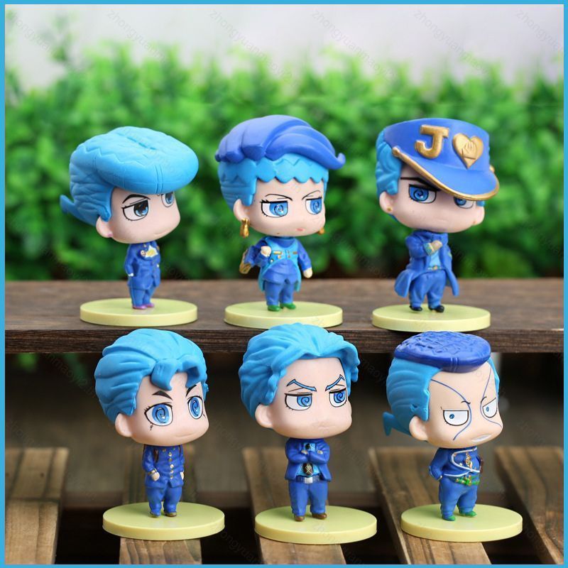 ZY2 6 ชิ้นผจญภัย JoJos Bizarre: เพชรแตก Josuke Higashikata Action Figure เครื่องประดับ YZ2