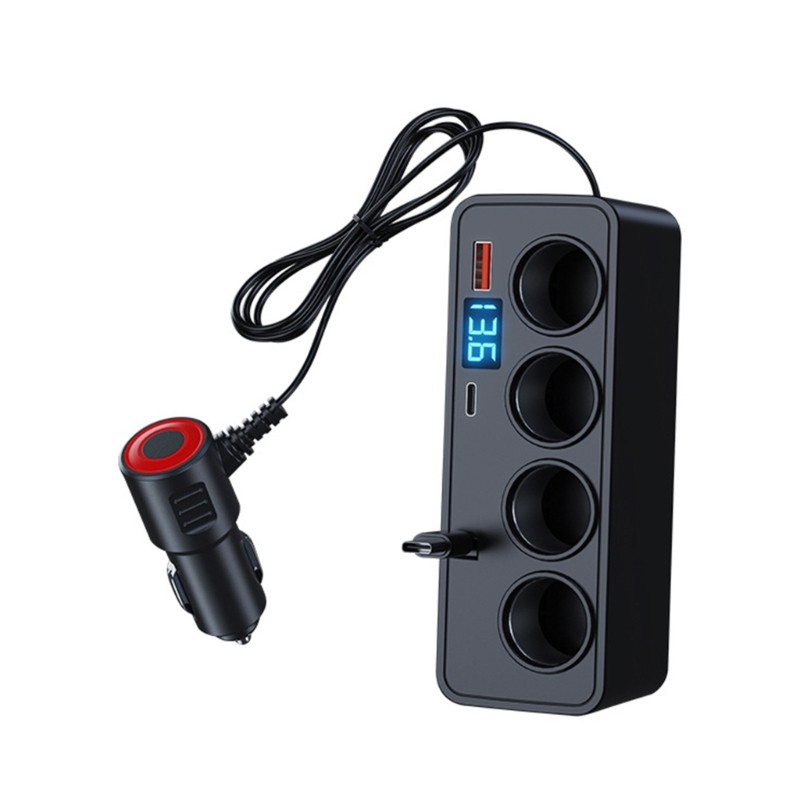 R* 120W Fast Car Charger พร้อมพอร์ต USB Type C 6 พอร์ตสําหรับการชาร์จหลายอุปกรณ์