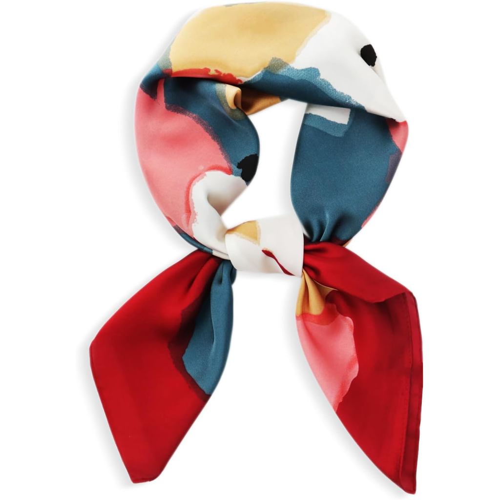 Vimate Head ผ้าพันคอสําหรับผู้หญิงผม 27 Square Satin Silk Feeling Bnadana คอผ้าพันคอกระเป๋าถืออุปกรณ