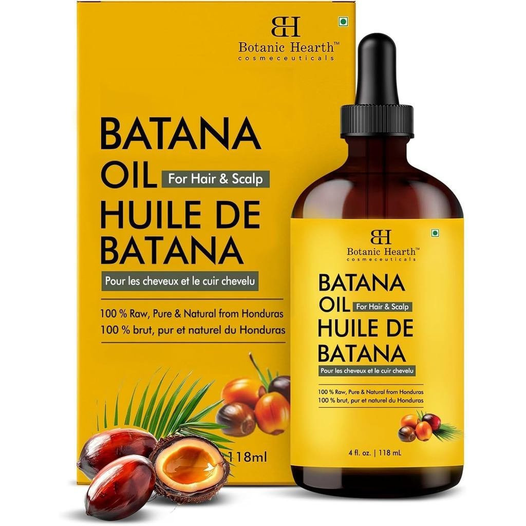 BotanicHearth100% PureBatanaOilForการเจริญเติบโตของเส้นผม|เหมาะสําหรับเด็ก & Kemel|HairOilRepairsDry