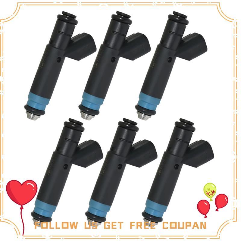 6ชิ้น 04854181 ร.ล854181  หัวฉีดสําหรับ 1999-2004 (XJ) Grand () TJ I6 Fix P0300 FJ454 qingyid001.th