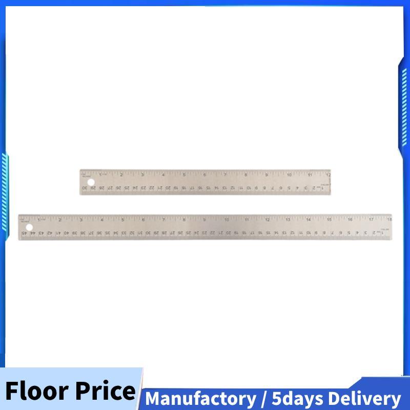 ไม้บรรทัดกันลื่นพร้อม การสนับสนุนจุก:(12+18 นิ้ว) ไม้บรรทัดสแตนเลส ไม้บรรทัดกันลื่นพร้อมนิ้วและปริมณ