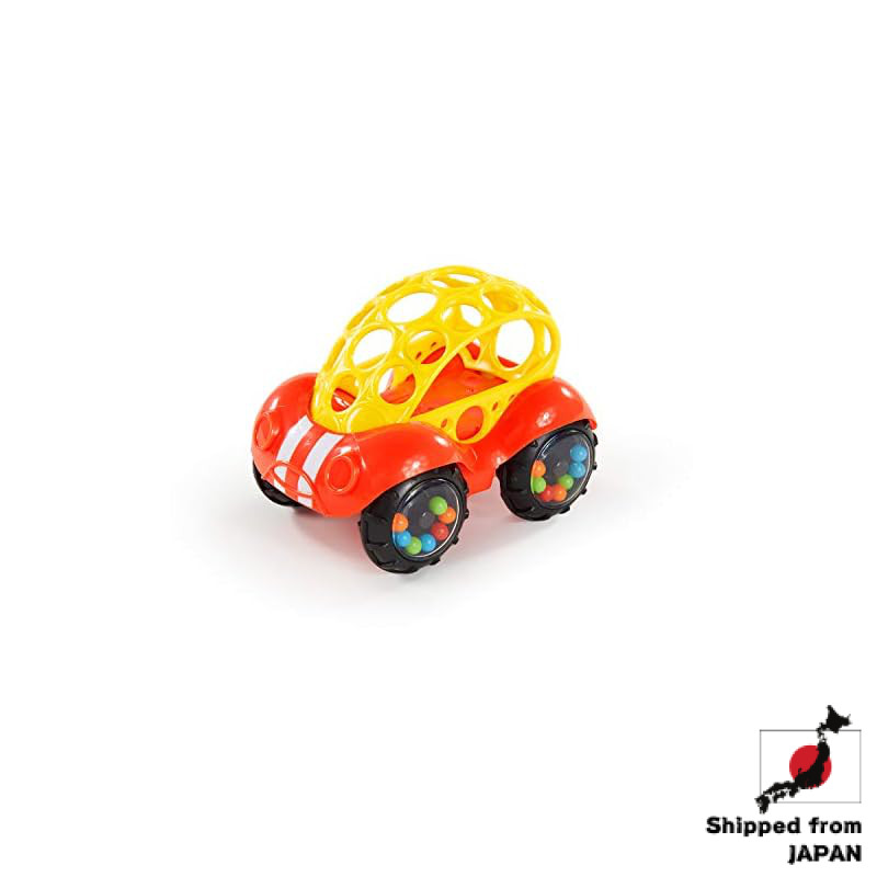 Bright Starts Oball Rattle & Roll Toy for Strollers【0 months and up】Car Toy, Teether, Rattle, Baby S