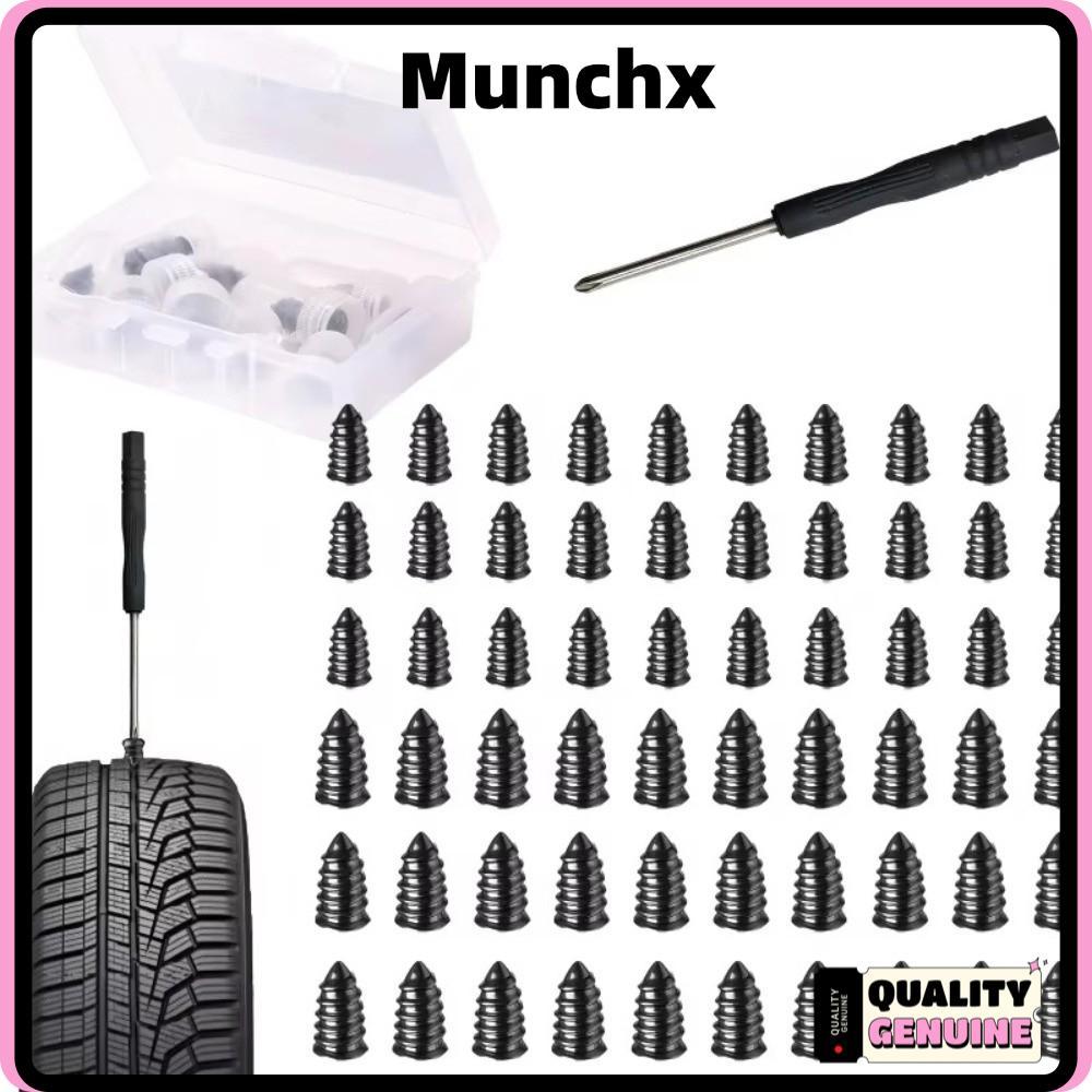 MUNCHX ชุดซ่อมยางรถยนต์ 20/40 ชิ้น ยางซ่อมเล็บเห็ดและสกรู ชุดซ่อมยางสูญญากาศ สำหรับรถยนต์ จักรยานยนต์ รถบรรทุก ใช้งานง่าย ทนทาน