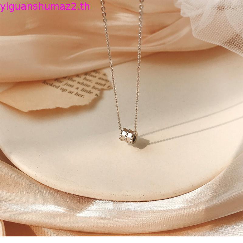 พร้อมส่ง สร้อยคอจี้ลงยา สร้อยคอH งานพีเมี่ยม จี้เล็ก สร้อยยาว16นิ้ว ไม่ลอกไม่ดำ
