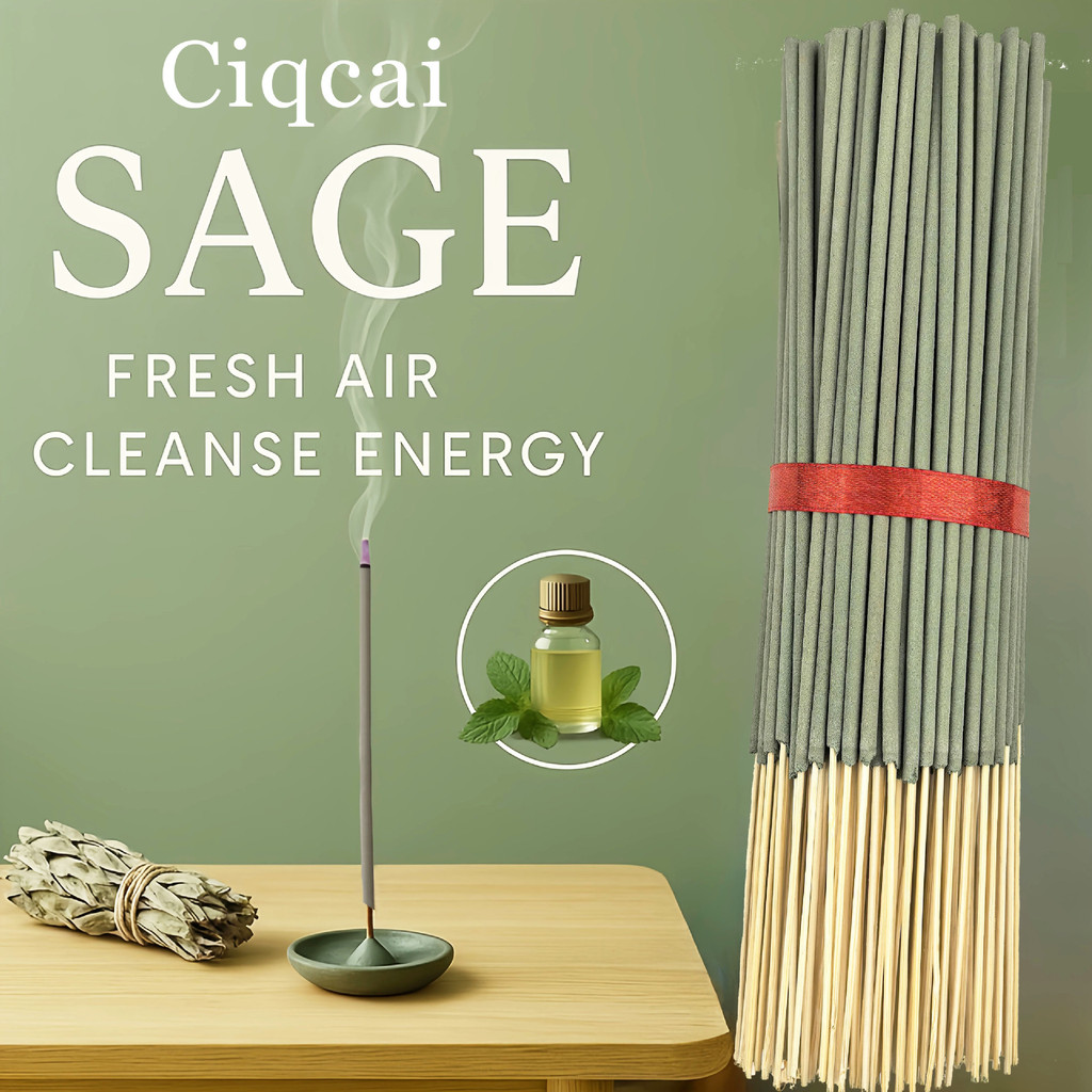 22 ซม. White Sage Bamboo Stick Aromatherapy Stick ธูป