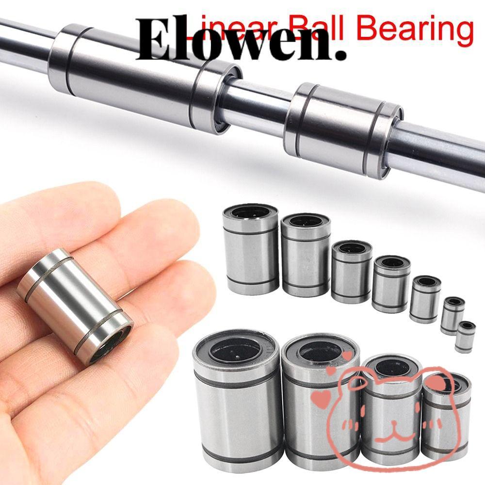 ELOWEN บูชเหล็กโครเมียมสําหรับเครื่องพิมพ์ CNC Part LM3UU LM4UU LM5UU LM6UU