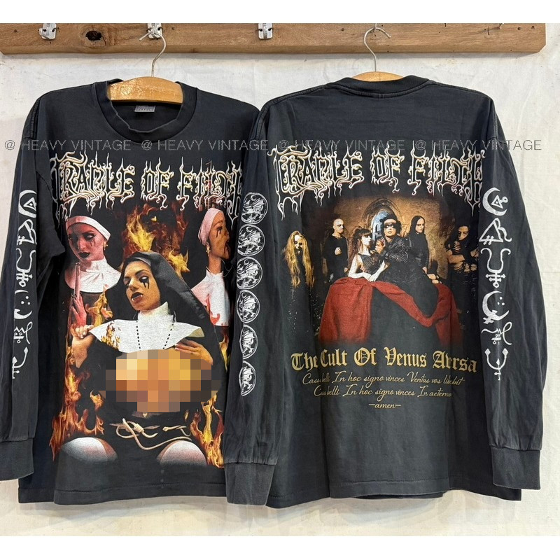 Cradle of Filth The Cult of Venus Aversa Bio washed long sleeve เสื้อวินเทจ เสื้อทัวร์ วงร๊อค heavy vintage shirt