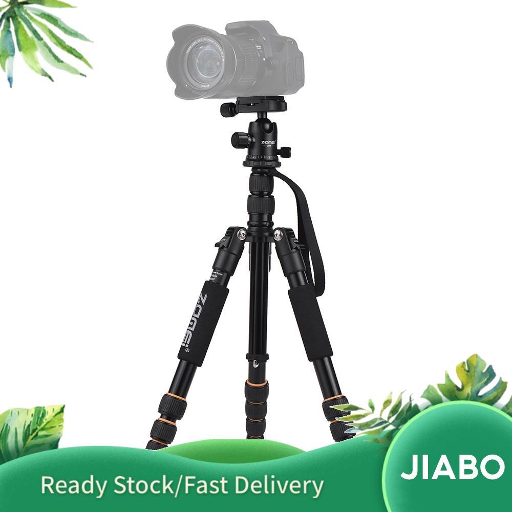 Jiabo Jiabo ZOMEI Q666 59 นิ้วขนาดกะทัดรัดแบบพกพาอลูมิเนียมอัลลอยด์กล้องขาตั้งกล้อง Monopod พร้อมหัว