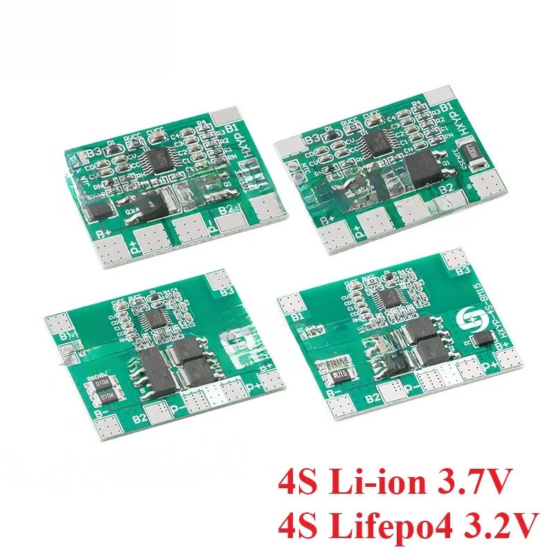 4S 12.8V 14.4V 16.8V Lifepo4 Li-ion Lipo แบตเตอรี่ลิเธียมป้องกัน 18650 BMS 8A 14A 20A PCB 4 เซลล์แพ็