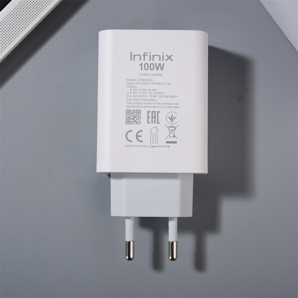 สําหรับ 100W Max EU Infinix PD Fast Power Wall Charge Adapter สําหรับ Zero Flip GT 20 30 Pro หมายเหตุ 50 40 Pro + ร้อน 50i 40i 1M USB C PD สาย