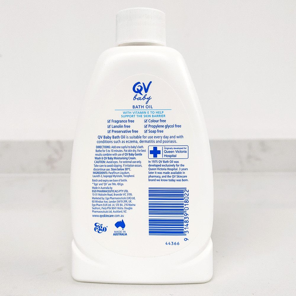 ขายร้อน#保税区28年澳洲 Ego qv Ego Baby Bath Bath Oil Bath Moisturizing Oil 250mlday