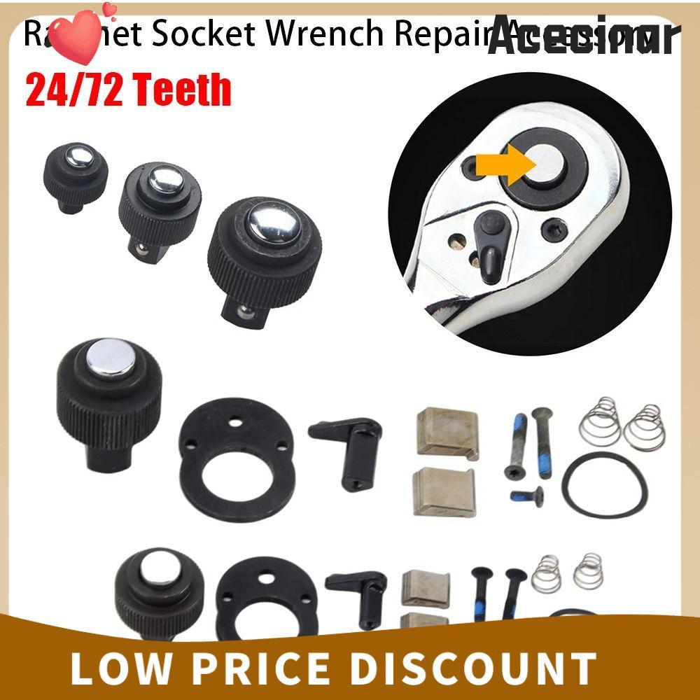 ACECINAR 1 ชุดประแจวงล้อประแจซ่อมอุปกรณ์เสริม,อะไหล่ Ratchet ประแจอะไหล่ชุด,ทนทาน S/M/L 24/72 ฟัน 1/4 "3/8" 1/2 "วงล้อเครื่องมือ