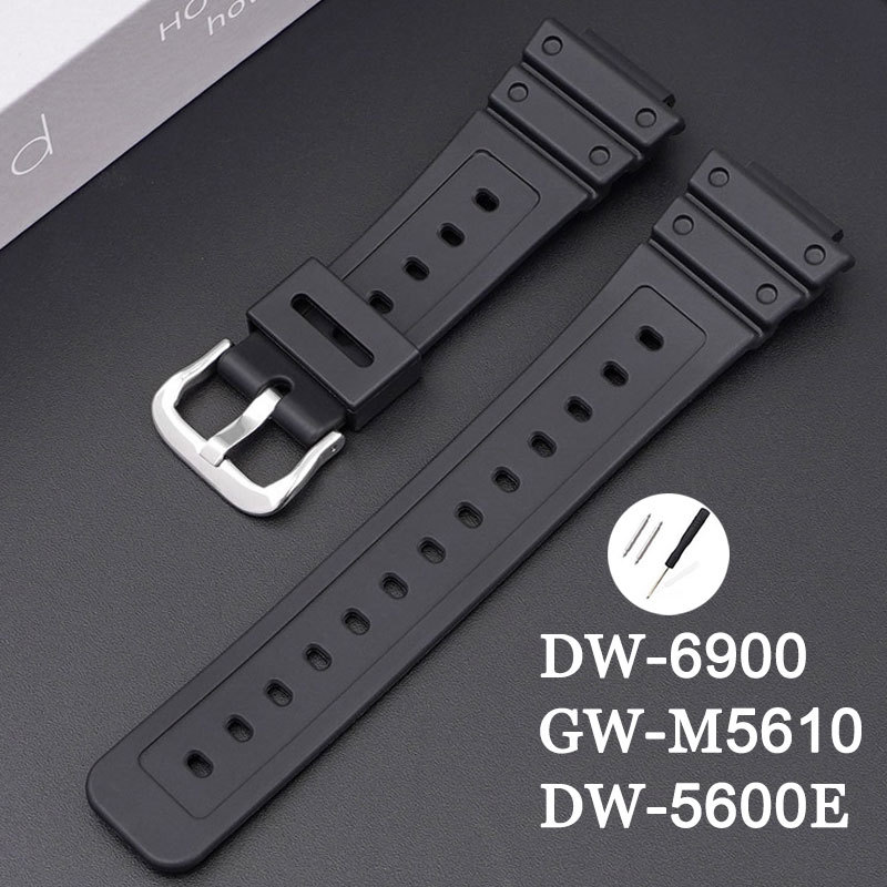 TPU สายนาฬิกาสร้อยข้อมือยางซิลิโคนสําหรับ Casio 5600 DW-6900 GW-M5610 DW-5600E GA-2100 GWX-5600 กันน้ํานาฬิกาอิเล็กทรอนิกส์สายรัดข้อมือนักเรียนผู้หญิงผู้ชายเข็มขัดข้อมือ