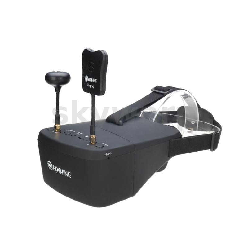 Eachine EV800D 5.8G 40CH นักดําน้ํา FPV Goggles 5 นิ้ว 800*480 ชุดหูฟังวิดีโอ HD DVR สร้างแบตเตอรี่