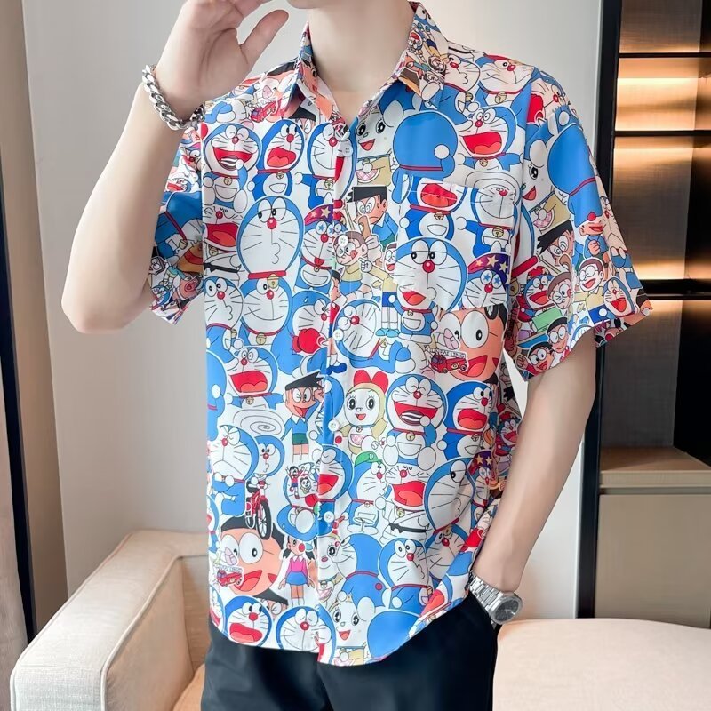 2026 Foodfunder เสื้อเชิ้ตฮาวายเสื้อชายหาดเสื้อเชิ้ตแขนสั้นเสื้อลายการ์ตูนการออกแบบล่าสุด และความนิยมสำหรับทั้งชาย และหญ