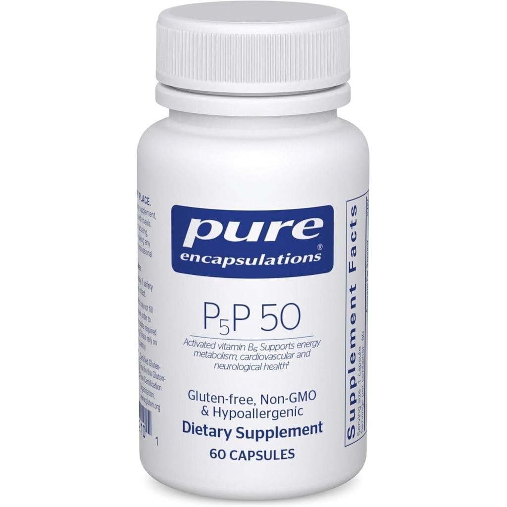 Encapsulations P5P 50 - Active Vitamin B6 - รองรับ Energy Metabolsm & Brain Health* - ปราศจากกลูเตน 