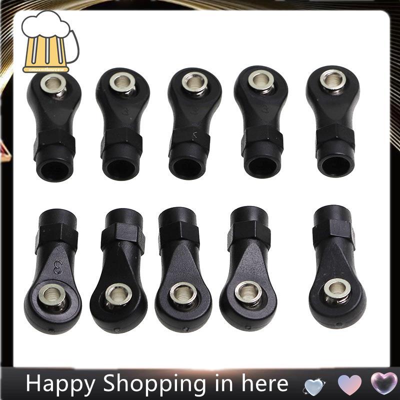 10 ชิ้นพลาสติก Rod End Link Link Link Link Linkage Balls Joint Head สําหรับ 1/10 RC รถ Crawler SCx10