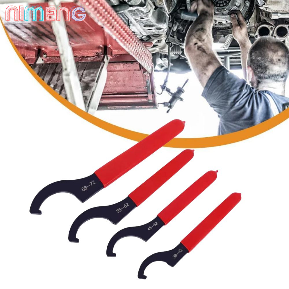 NIMENG ประแจตะขอ Spanner, Anti Slip สําหรับรอบ Nut C ประแจเครื่องมือ, 38-72 มม., 45-48HRC สีดํา Oxidized เครื่องมือ