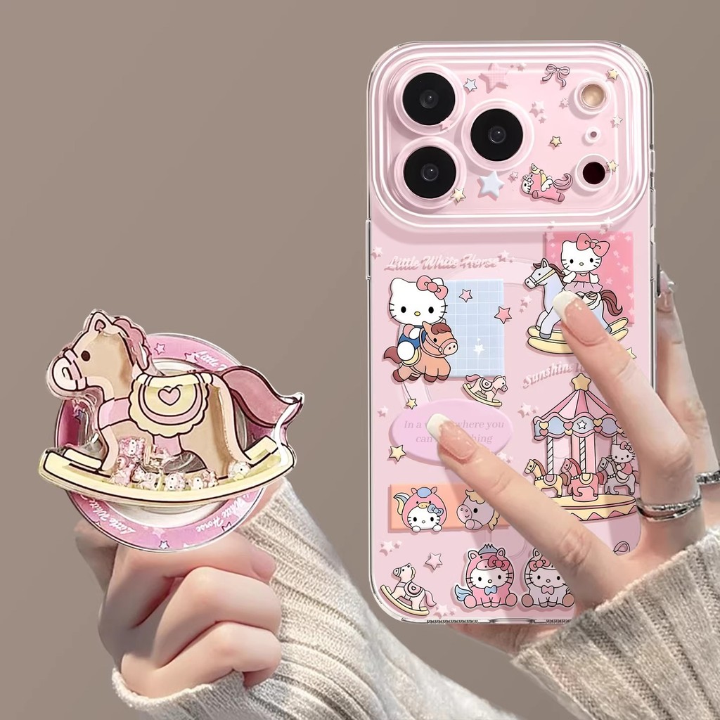 [ปีใหม่โทรจัน] เคสโทรศัพท์ iPhone แม่เหล็ก 17 Pro Max16pro หญิง 15/14 วงเล็บ 13/12/11