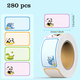 สติ๊กเกอร์ชื่อกันน้ำ 280ดวง แบบเขียนเอง อุปกรณ์การเรียน