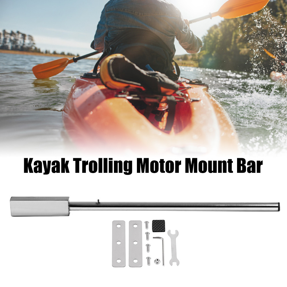 BAEXUE 91 ซม.สแตนเลส Kayak Trolling Motor Mount Bar พร้อมฮาร์ดแวร์