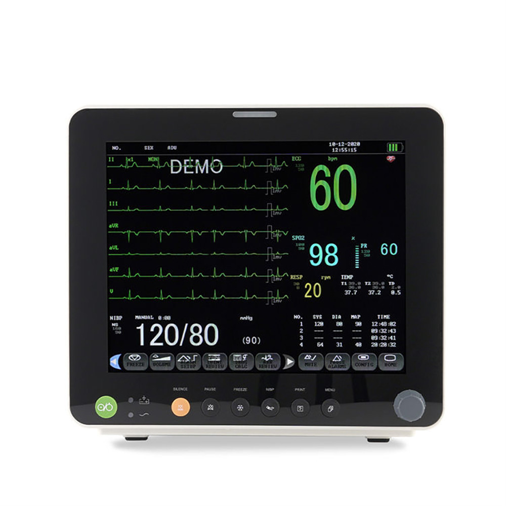ICEN แบบพกพาขนาด 12.1 นิ้ว Tft จอแสดงผล Vet Monitor สําหรับสัตว์ใช้ Veterinary Monitor Vital Sign